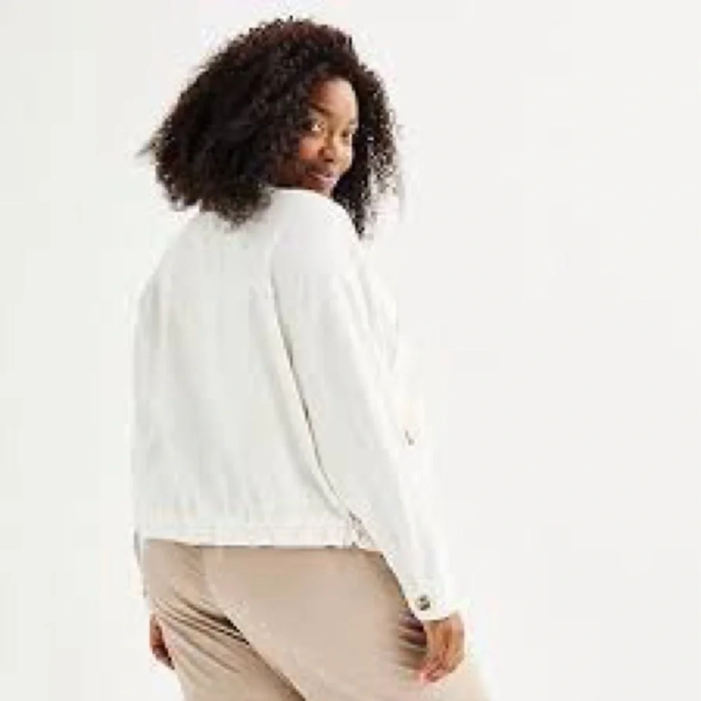 NWT Sonoma women’s plus size 3X polar beige lightweight Linen blend jacket coat